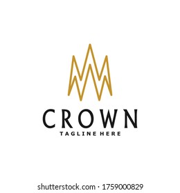 crown logo. Queen King Princess Crown Royal beauty luxury elegant logo design