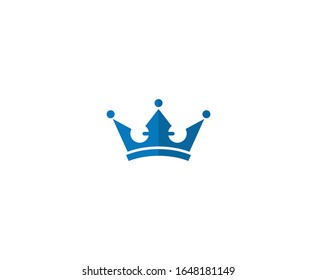 Crown logo royal blue vector
