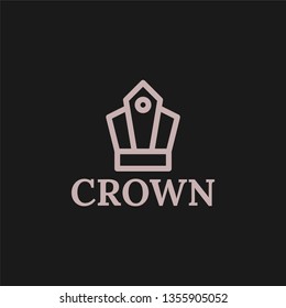 Crown Logo Royal King abstract Logo design vector template