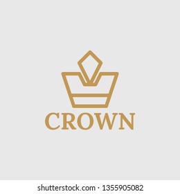 Crown Logo Royal King abstract Logo design vector template