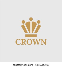 Crown Logo Royal King abstract Logo design vector template