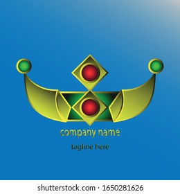 Crown Logo Royal King. abstract Logo design vector template.