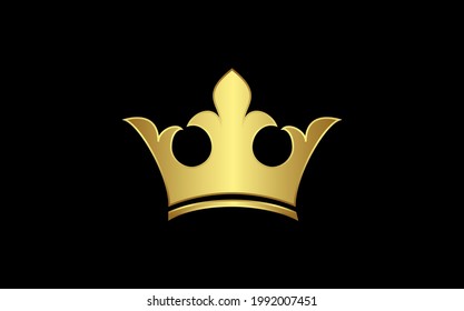 Logo de la corona Real Rey Reina modelo abstracto de diseño de vectores de logotipo
