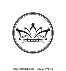 Crown Logo Royal King and Queen  desain vektor Template