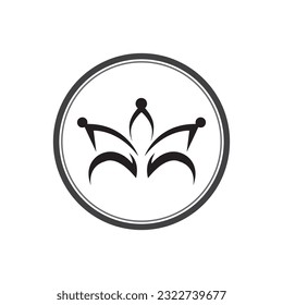 Crown Logo Royal King and Queen desain vektor Template