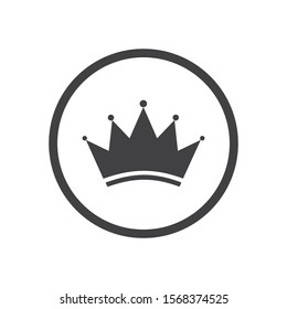 Crown Logo Set Template. Line Icon. Vector illustration
