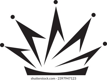 Forma del logotipo de la corona, icono, símbolo, logotipo del archivo vectorial,