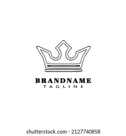 logotipo de la corona plantilla de diseño simple icono negro ilustración de vector aislado
