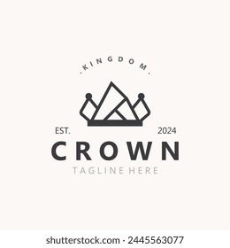 Crown logo simple design template. Vintage Crown Logo Royal King Queen concept symbol icon