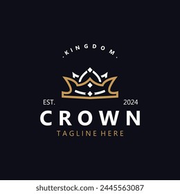Crown logo simple design template. Vintage Crown Logo Royal King Queen concept symbol icon