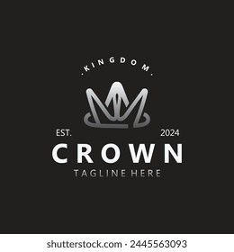 Crown logo simple design template. Vintage Crown Logo Royal King Queen concept symbol icon