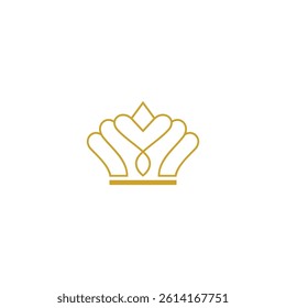crown logo in simple gold color linear design style