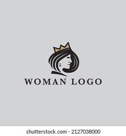 crown logo is suitable for salon and beauty, women's health, spa and aesthetics, women's movement, women's organization, beauty products, shampoo, women's soap and so on 