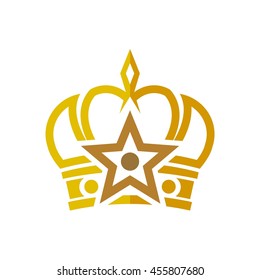 Crown Logo. Symbol Crest Vintage Vector