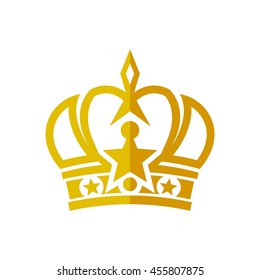 Crown Logo. Symbol Crest Vintage Vector