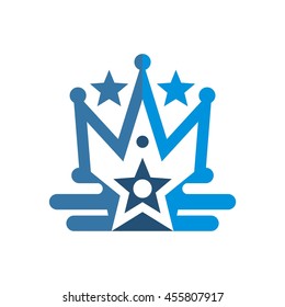 Crown Logo. Symbol Crest Vintage Vector