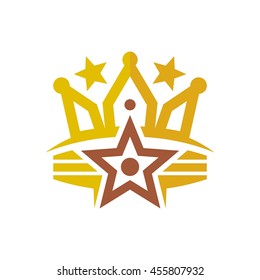 Crown Logo. Symbol Crest Vintage Vector