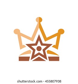 Crown Logo. Symbol Crest Vintage Vector