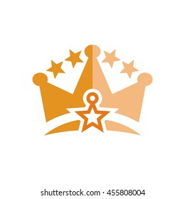 Crown Logo. Symbol Crest Vintage Vector