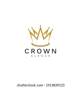 Crown Logo and symbol template illustration icon