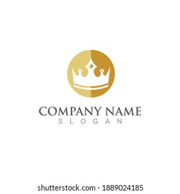Crown logo and symbol vector 
