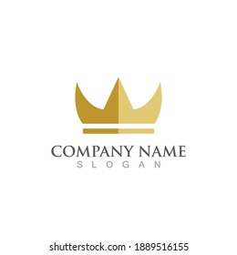 Crown logo and symbol vector 