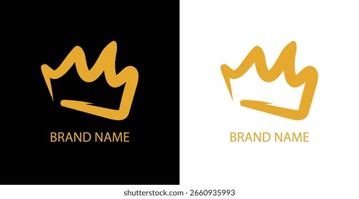 Diseño de Ilustración vectorial de símbolo de logotipo de corona.eps