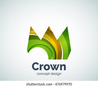 Modelo de logotipo Crown, ícone abstrato de negócios