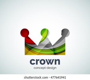 Modelo de logotipo Crown, ícone abstrato de negócios