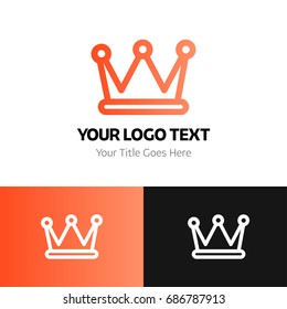 Crown logo template. Logo branding for your new corporate company. File can be use vector eps and image jpg formats