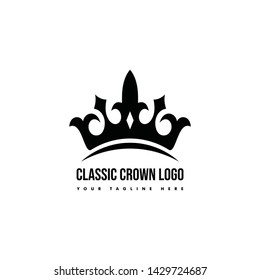 crown logo template design vector illustration