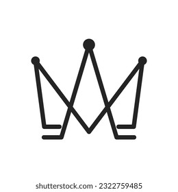 crown logo template. Icon Illustration Brand Identity. Isolated and flat illustration. Vector graphic