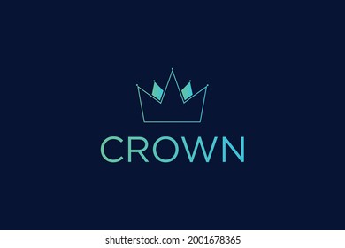 Crown Logo Template. Isolated King icon - Vector