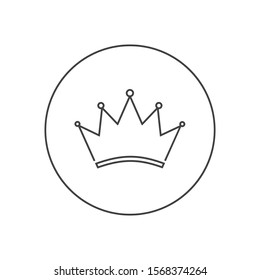 Crown Logo Template. Line icon. Vector illustration