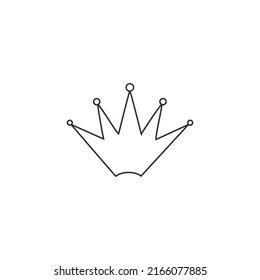 Crown Logo Template Line Icon. Vector illustration flat sign