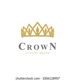 Crown Logo Template. Vector icon illustration