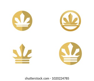 Crown Logo Template vector icon illustration design