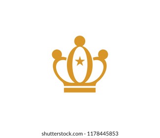 Crown Logo Template vector icon illustration design