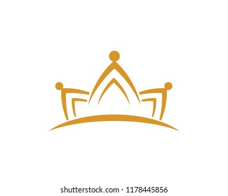 Crown Logo Template vector icon illustration design