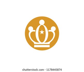 Crown Logo Template vector icon illustration design