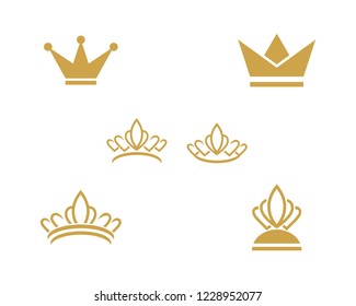 Crown Logo Template vector icon illustration design