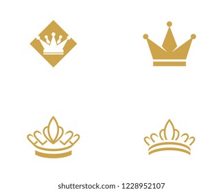 Crown Logo Template vector icon illustration design