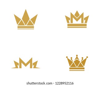Crown Logo Template vector icon illustration design