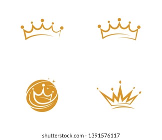 Crown Logo Template vector icon illustration design