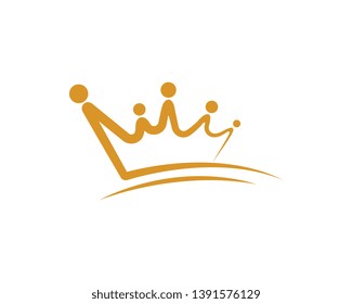 Crown Logo Template vector icon illustration design