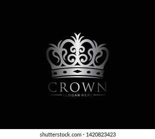 Crown Logo. Template vector icon illustration. in vintage style crown symbols