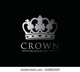 Crown Logo. Template vector icon illustration. in vintage style crown symbols