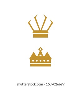 Crown Logo Template vector icon illustration design