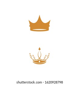 Crown Logo Template vector icon illustration design