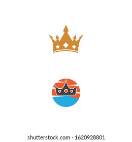 Crown Logo Template vector icon illustration design